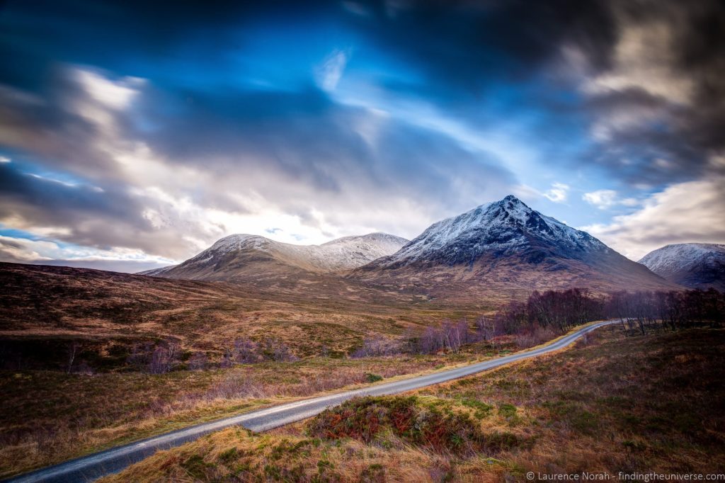 mountains road scotland highlands glencoe clouds - scaled