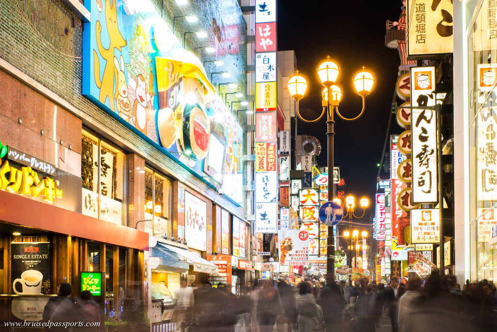 Dotonbori night scenes in Osaka
