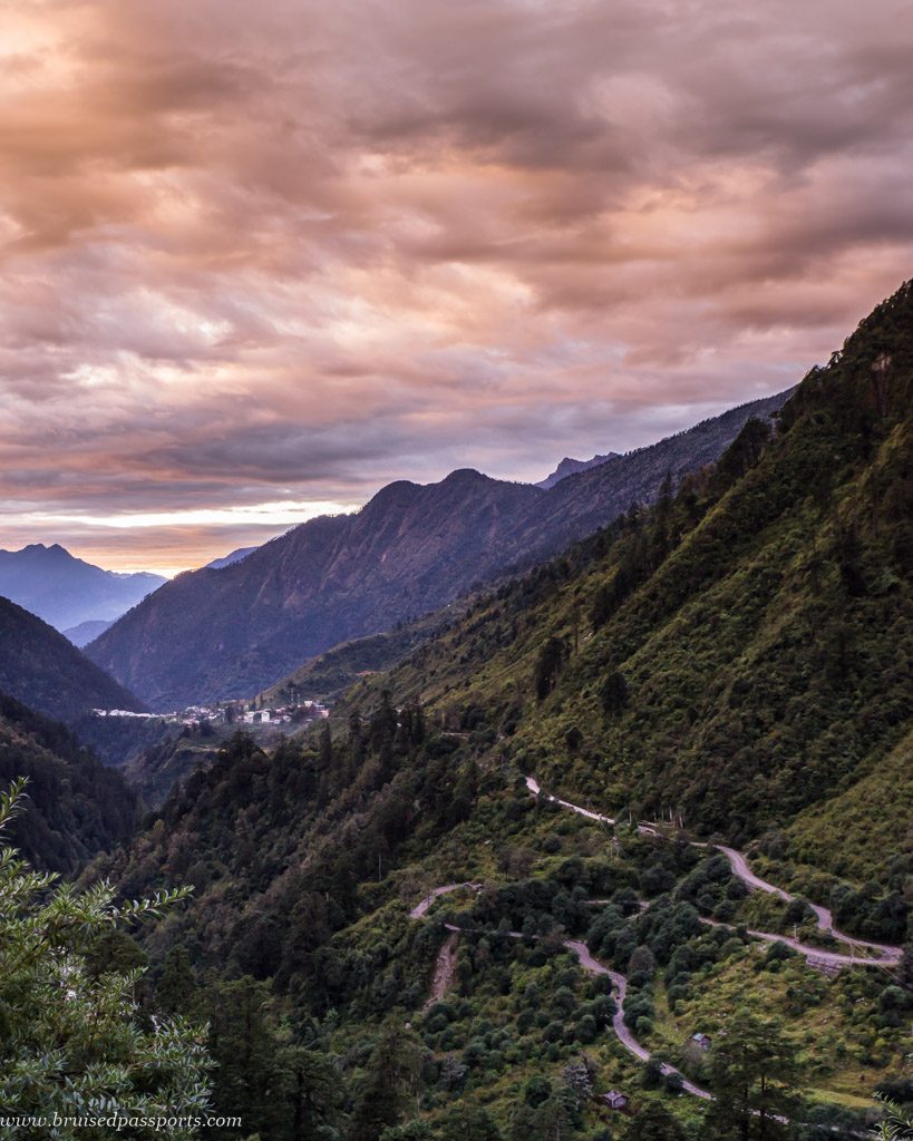 Lachen village drive in North Sikkim
