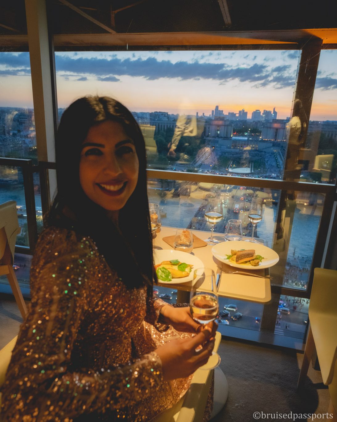 dining at Madame BRasserie Eiffel Tower