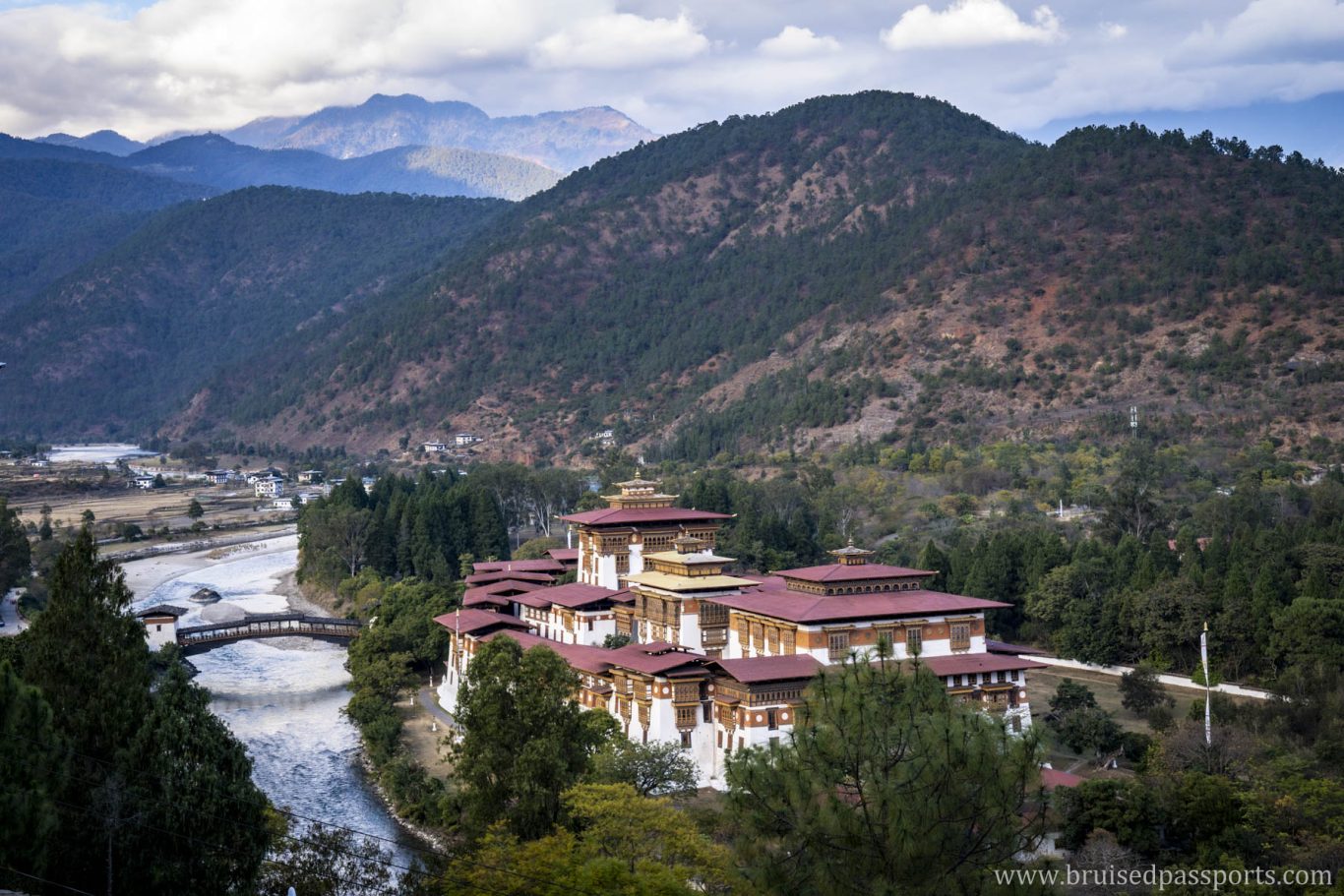 Punakha Dzong view point in Bhutan